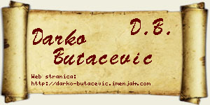 Darko Butačević vizit kartica
